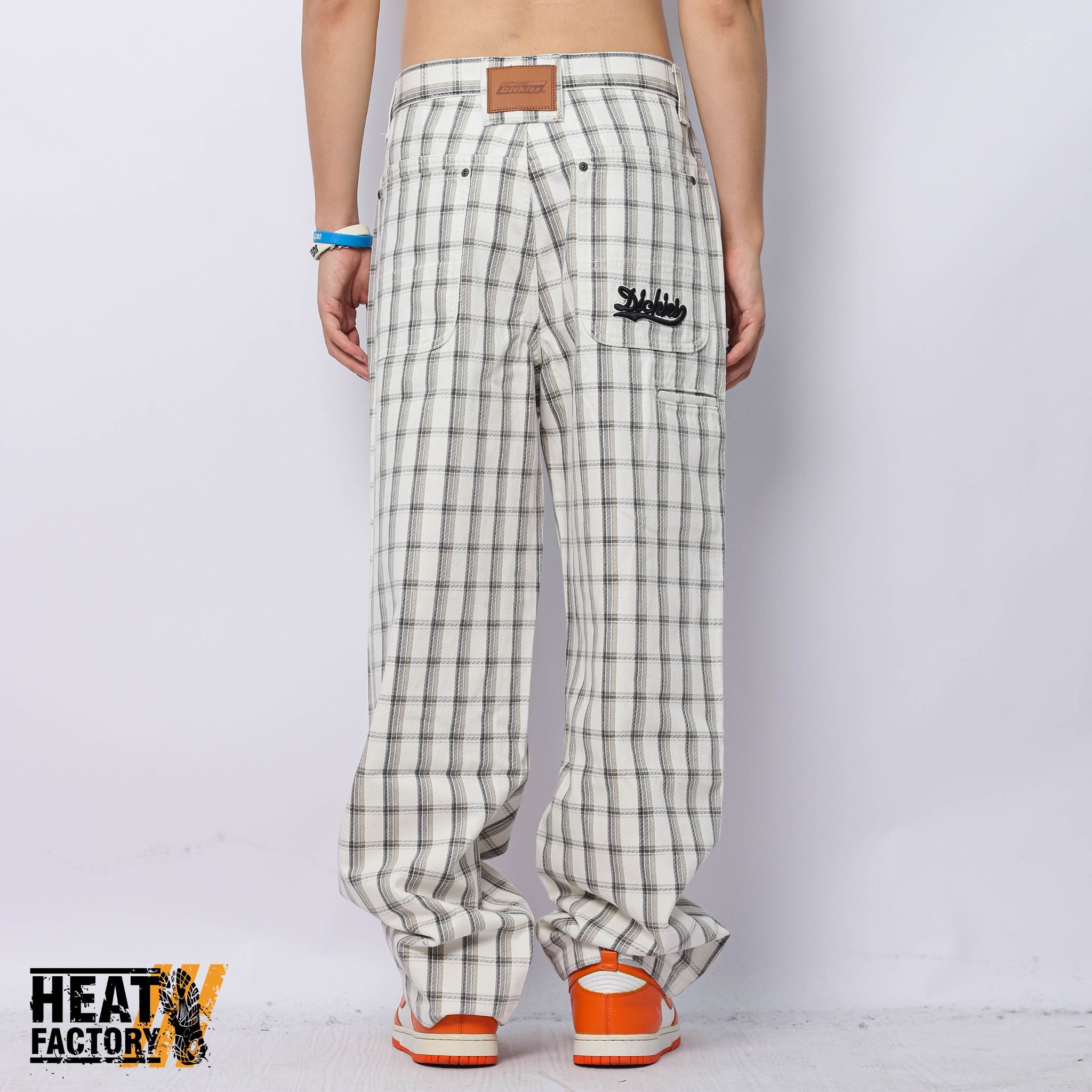  Supreme Dickies Jeans Baggy Double Knee (White Plaid) 