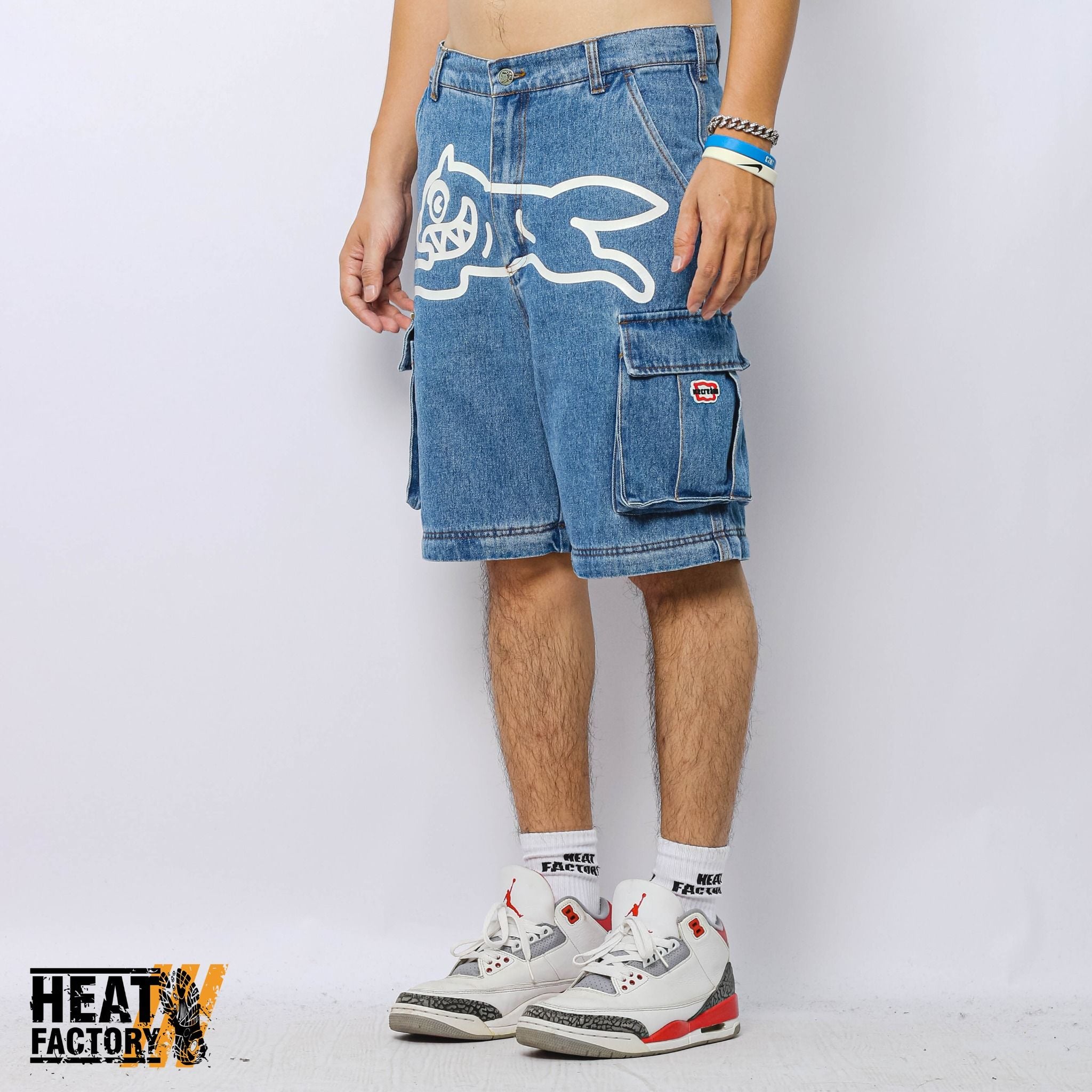  Ice Cream Pants 2Way Washed Cargo (Light Blue) 