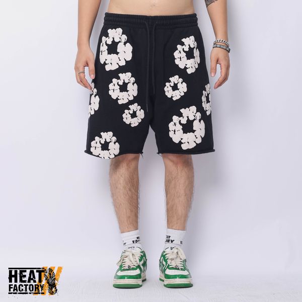  Denim Tears x Ready Made Sweat Shorts Cotton Wreath (Black) (Used) 