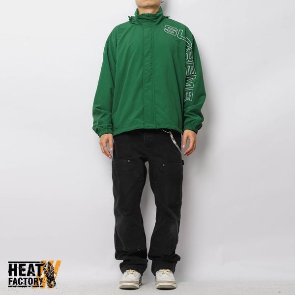  Supreme Jacket Spellout Embroidered (Dark Green) 