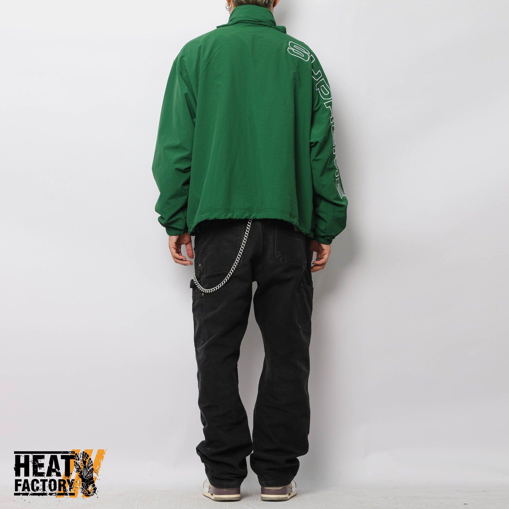  Supreme Jacket Spellout Embroidered (Dark Green) 