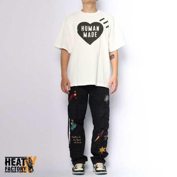  Human Made Tee Heart Logo Black 05.03.2022 (White) 