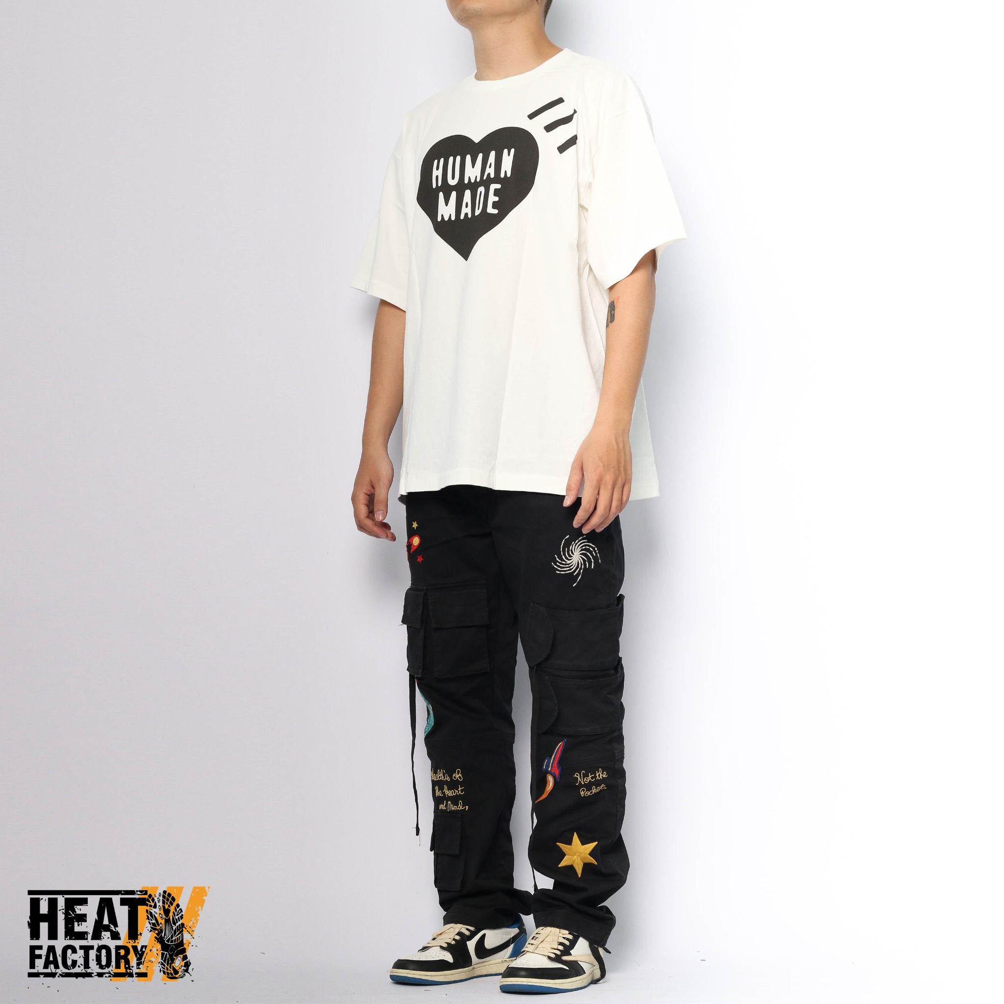  Human Made Tee Heart Logo Black 05.03.2022 (White) 