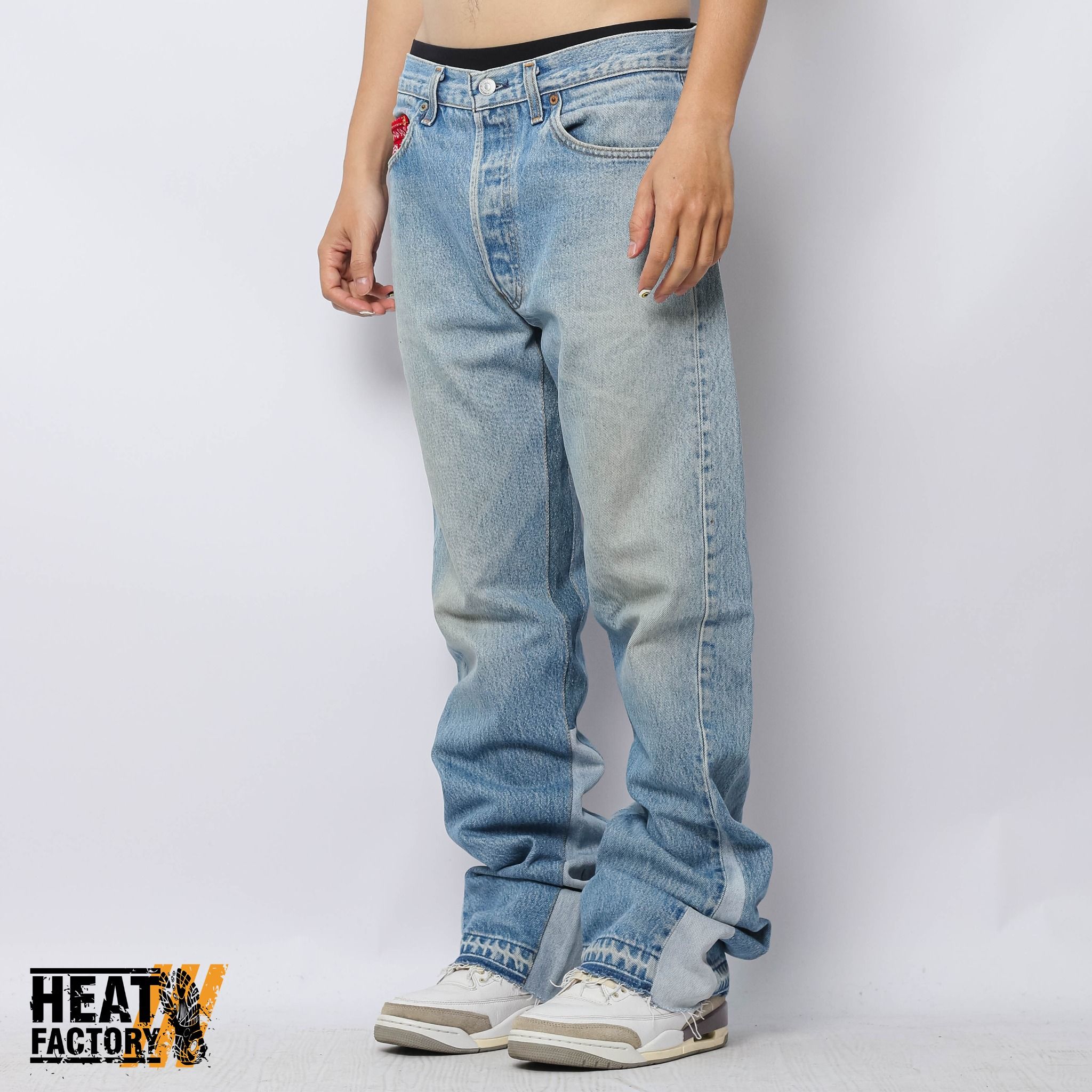  Dddchaosss x Heat Factory Flare Jeans 
