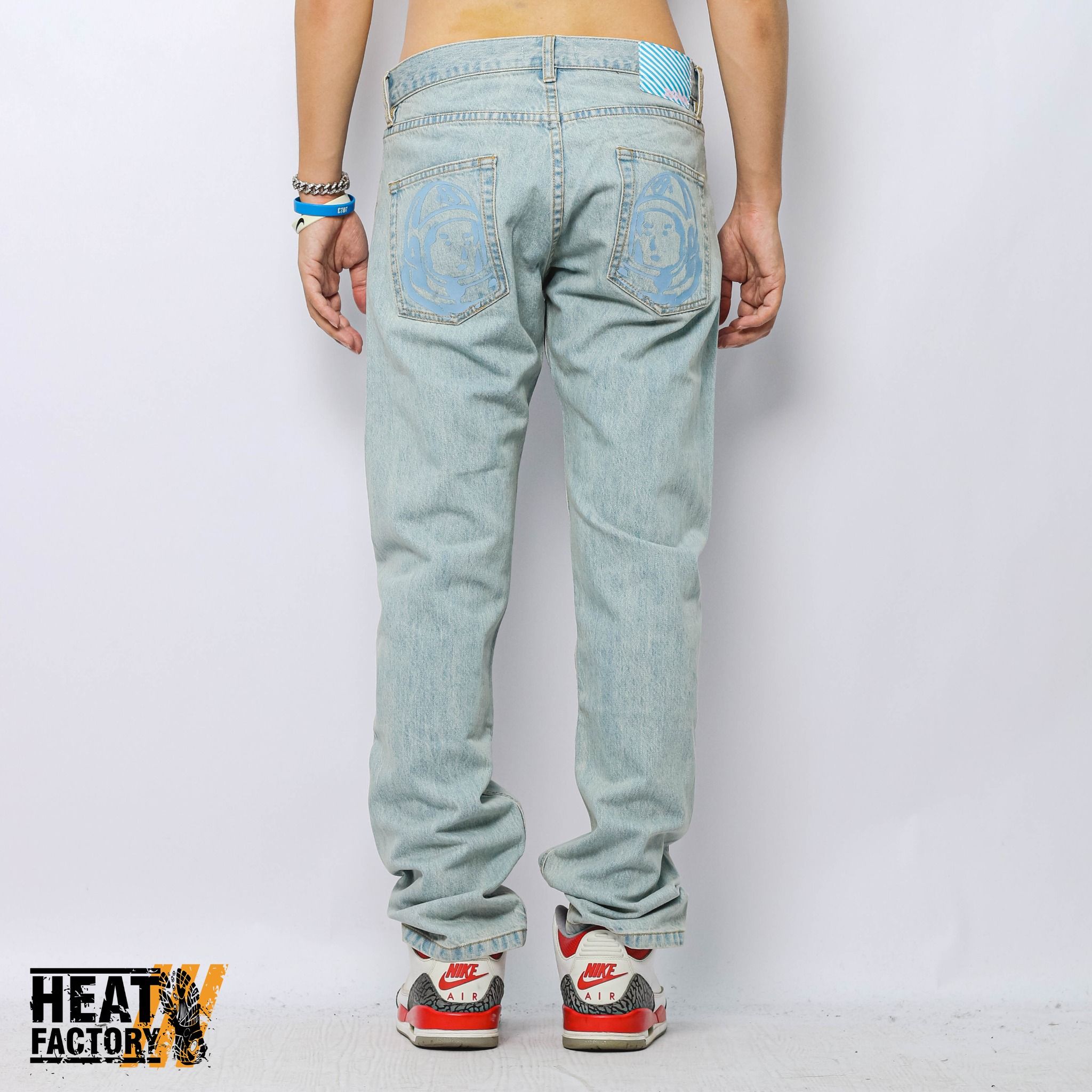  Ice Cream Jeans Running Dog Logo (Blue) 