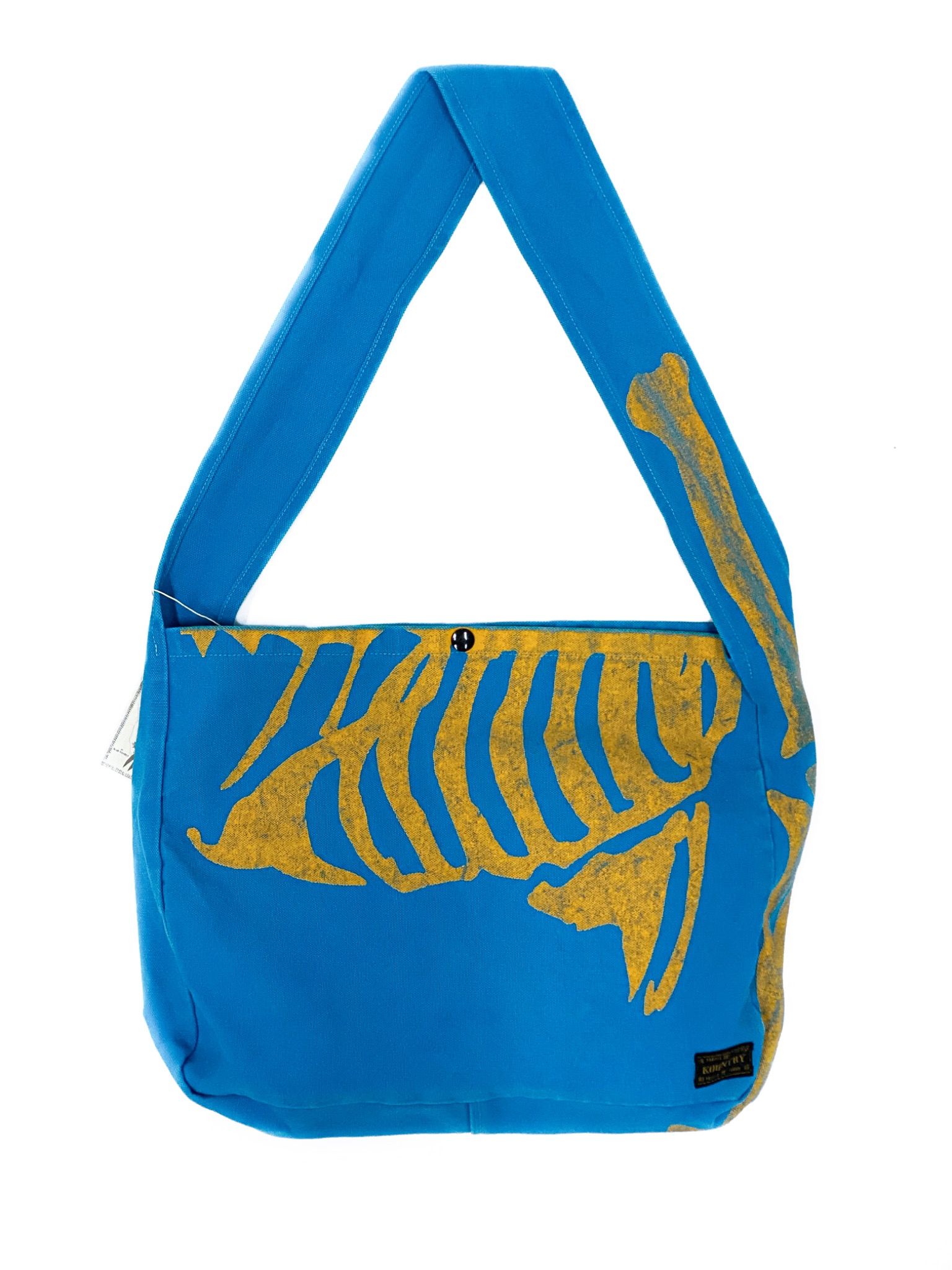  Kapital Tote Bag Skeleton Bones (Blue/Yellow) 