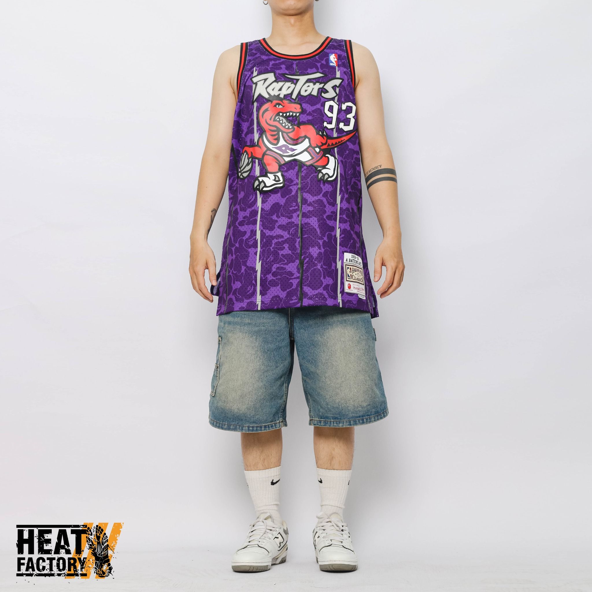  Bape x Mitchell & Ness Tanktop Raptors Camo Basketball Swingman (Purple) 