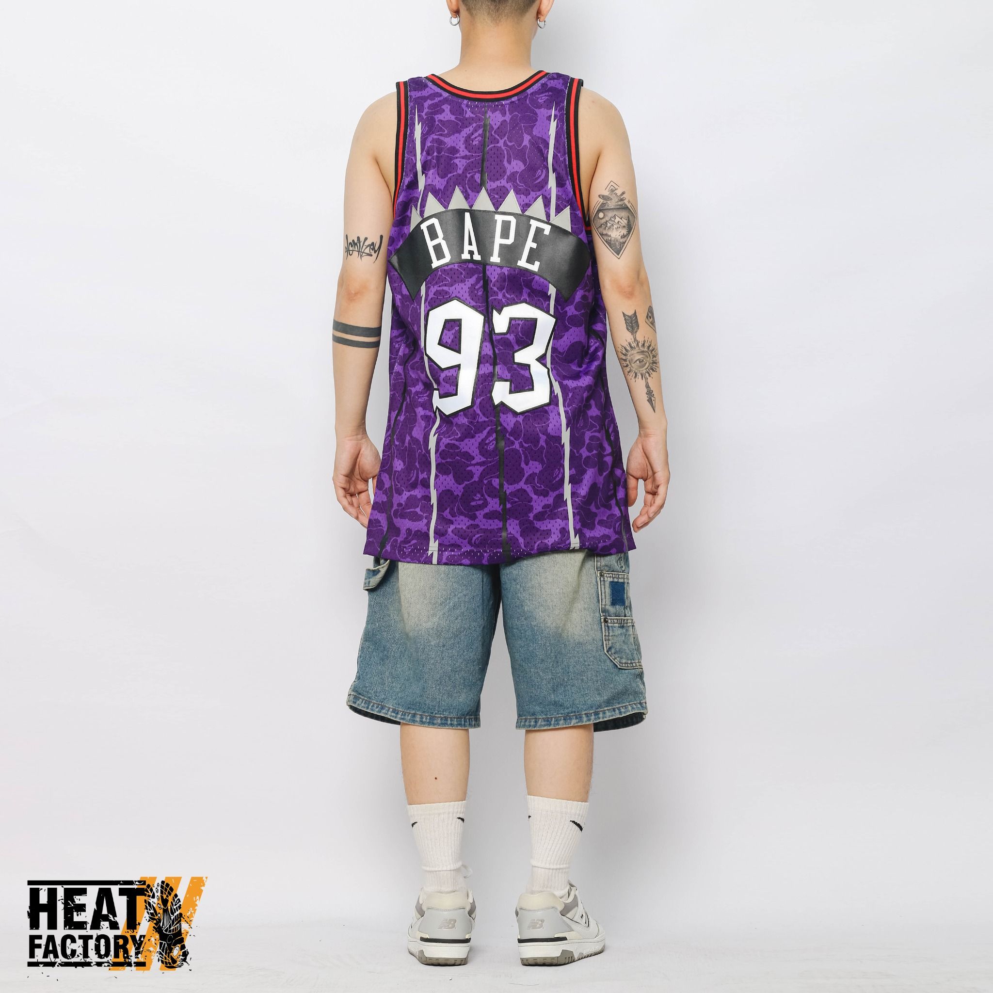  Bape x Mitchell & Ness Tanktop Raptors Camo Basketball Swingman (Purple) 