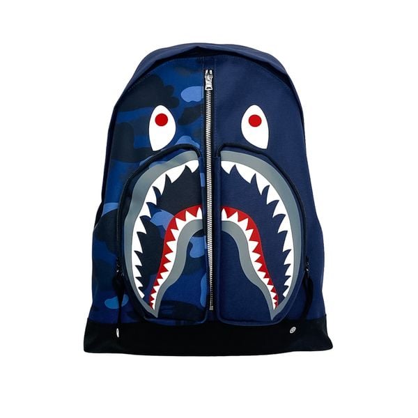  Bape Backpack Color Camo Shark Day (Blue) 