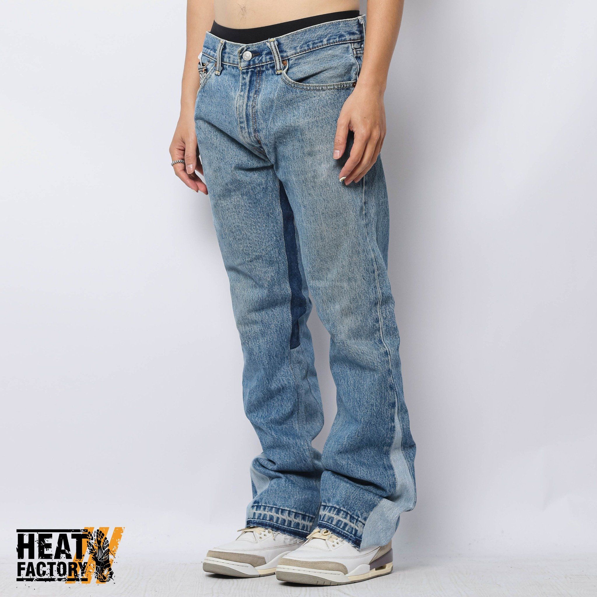  Dddchaosss x Heat Factory Flare Jeans 
