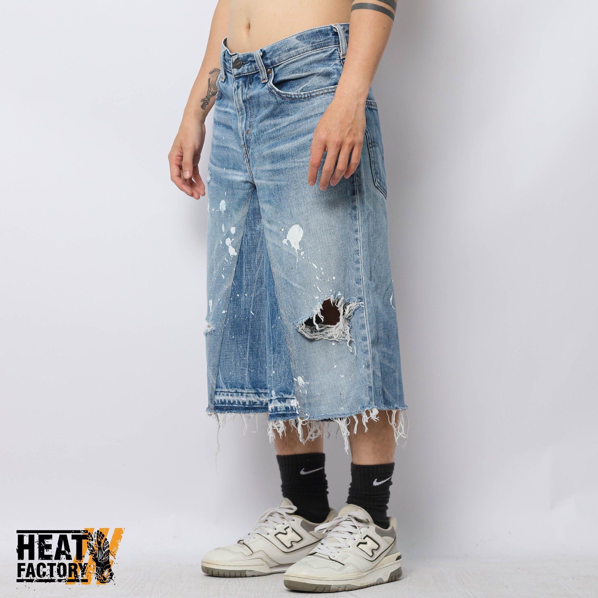  Dddchaosss x Heat Factory Shorts Denim (Blue) 