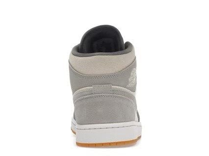  Jordan 1 Mid Cream Grey 