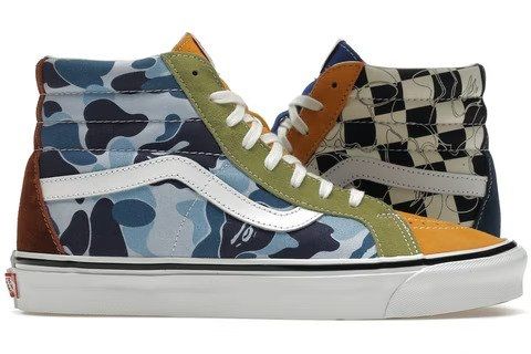  Vans SK8-Hi 38 x Bape Multicolor 