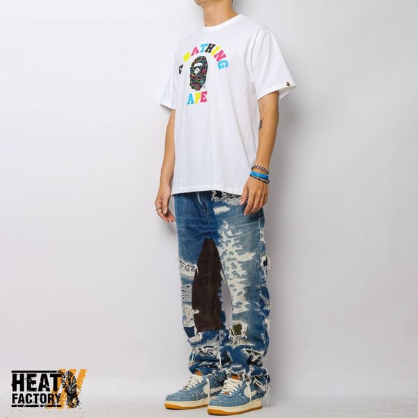  Bape Tee Neon Camo College (White) 