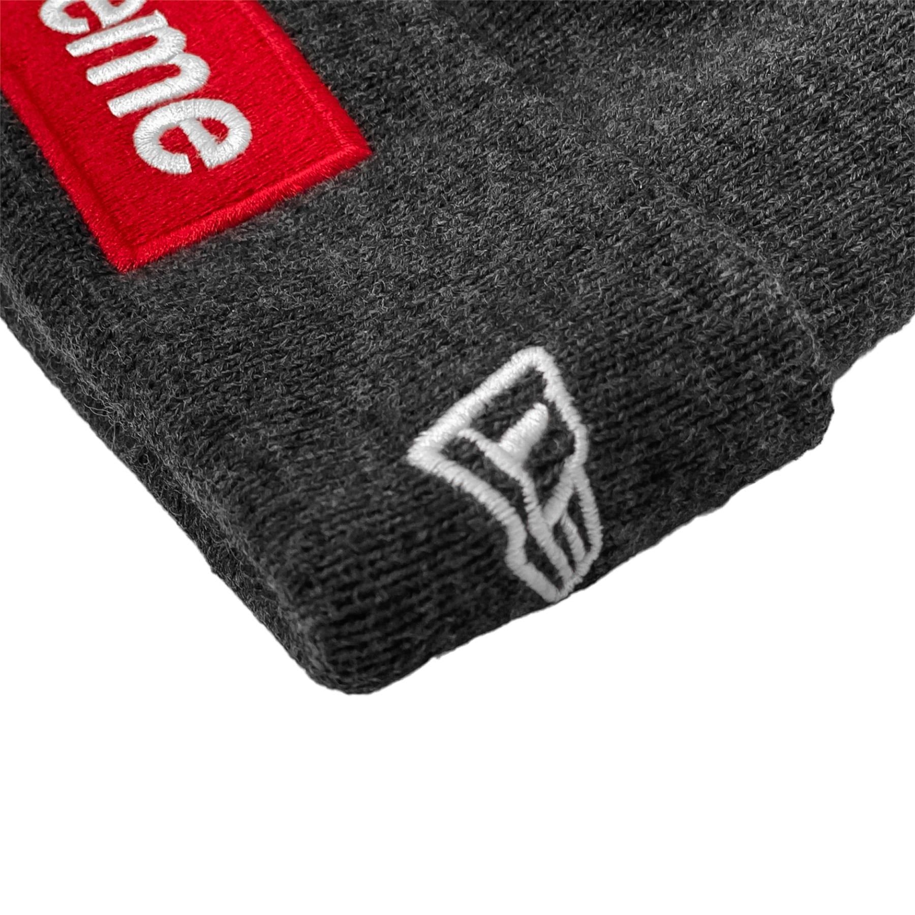  Supreme x New Era Beanie Box Logo (Dark Grey) 