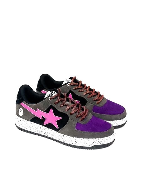  Bape Sta Black Grey Pink Suede 
