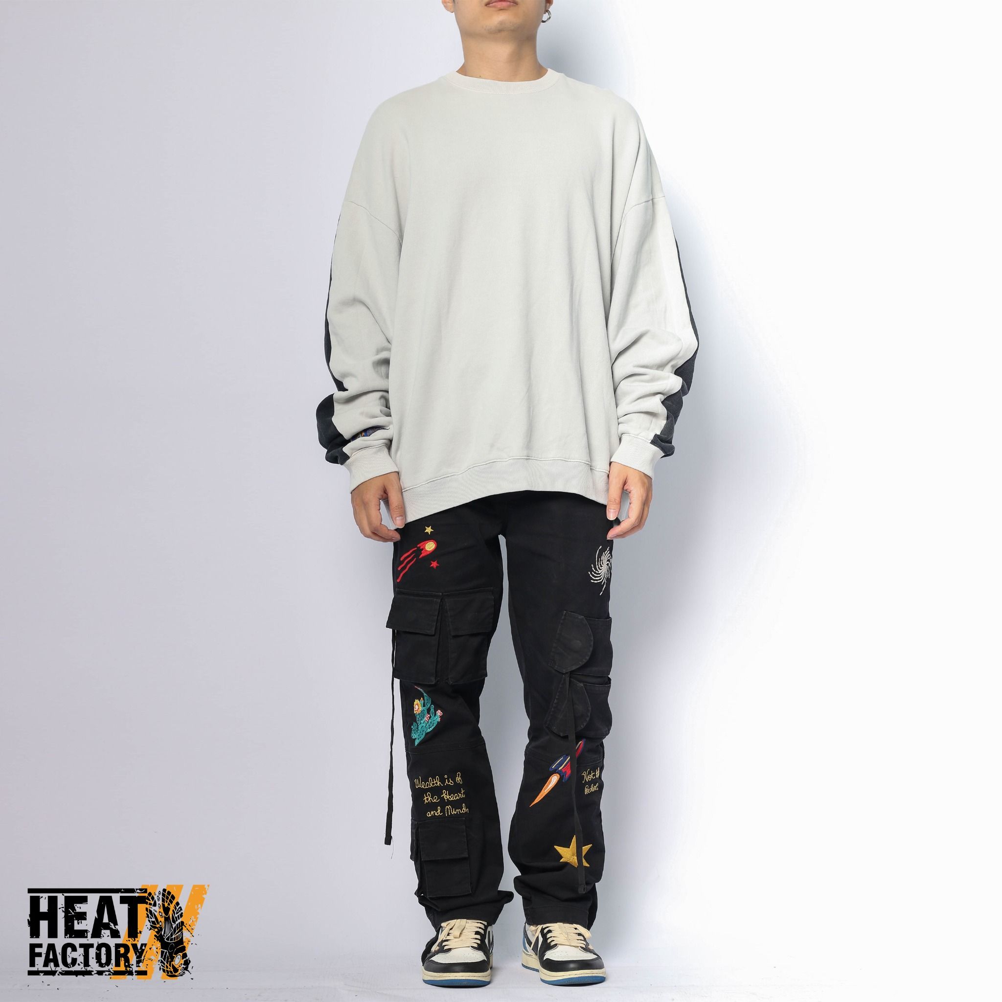 Sweater Kapital Bone Two Tone (Cream/Black) (Like New) 