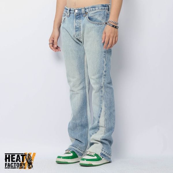  Gallery Dept Jeans 2Tone Flare Distressed (Blue) 