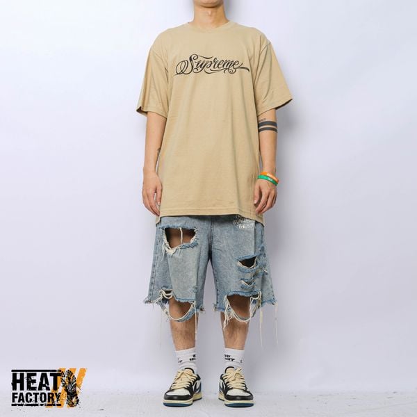  Supreme Tee Script (Khaki) 