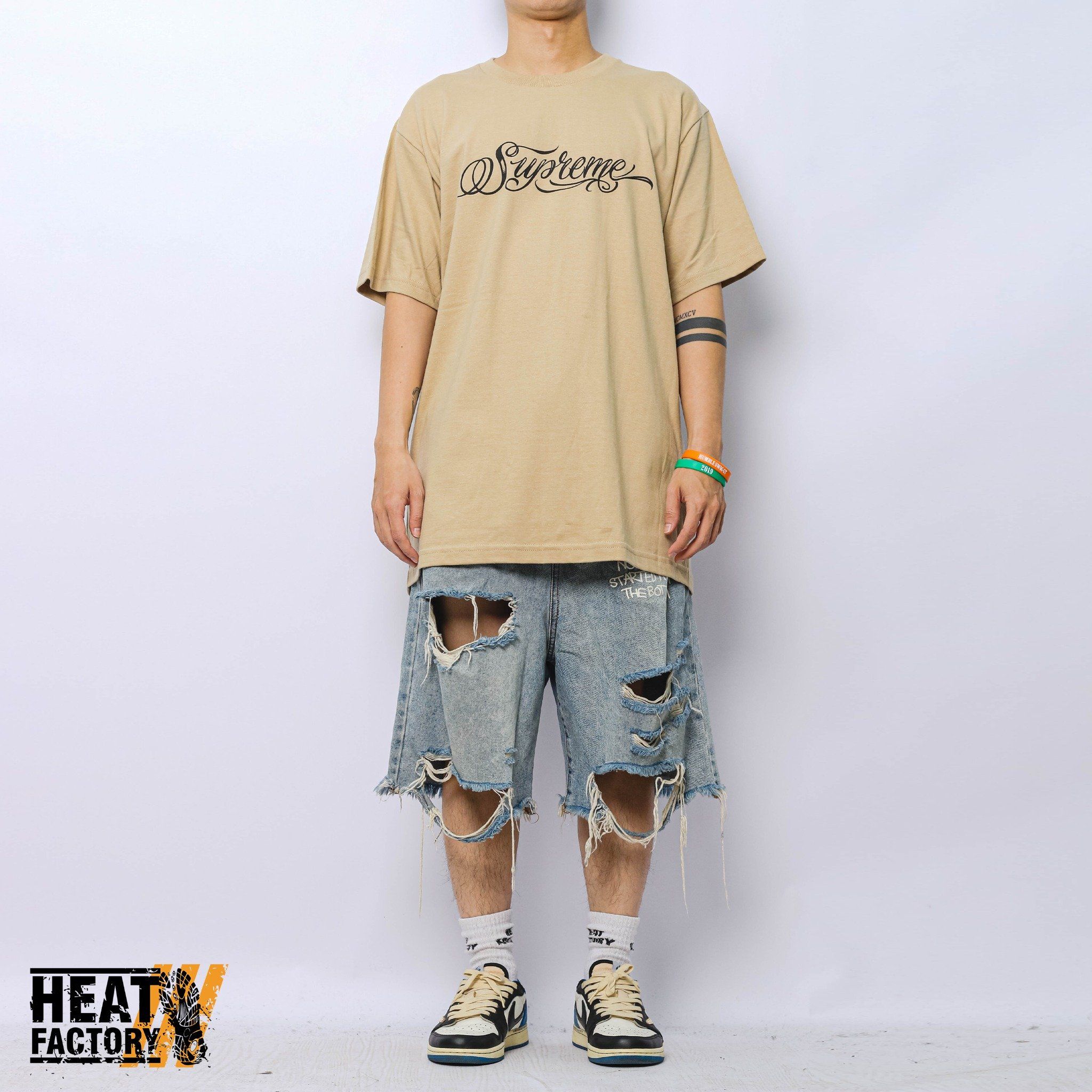  Supreme Tee Script (Khaki) 