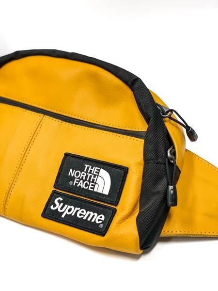  Supreme x The North Face Lumbar Pack Leather Roo || (Yellow) 