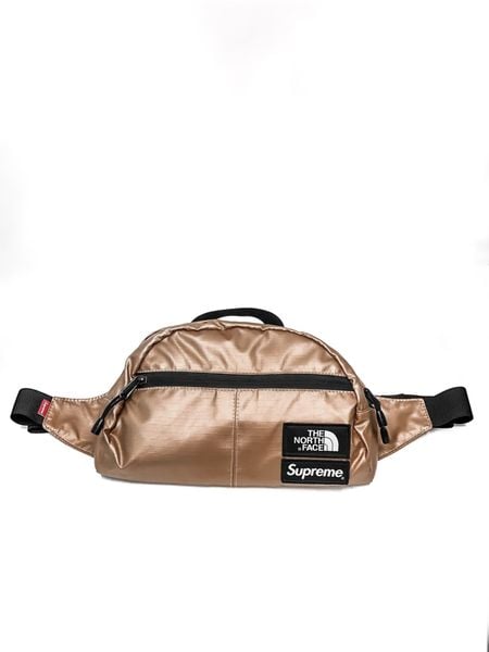  Supreme x The North Face Lumbar Pack Leather Roo || (Metallic) 