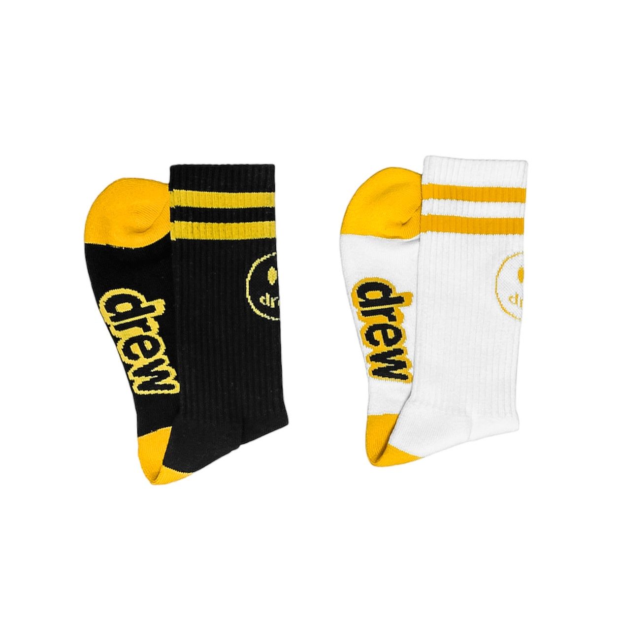  Drew House Pack Socks Mascot Stripe (Black/White) 