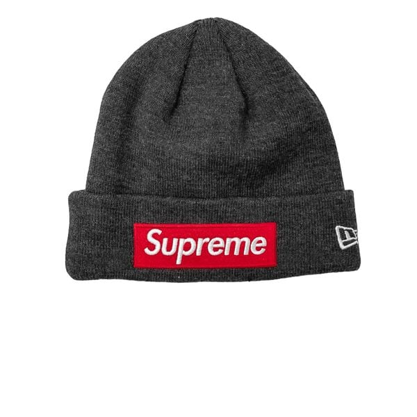  Supreme x New Era Beanie Box Logo (Dark Grey) 
