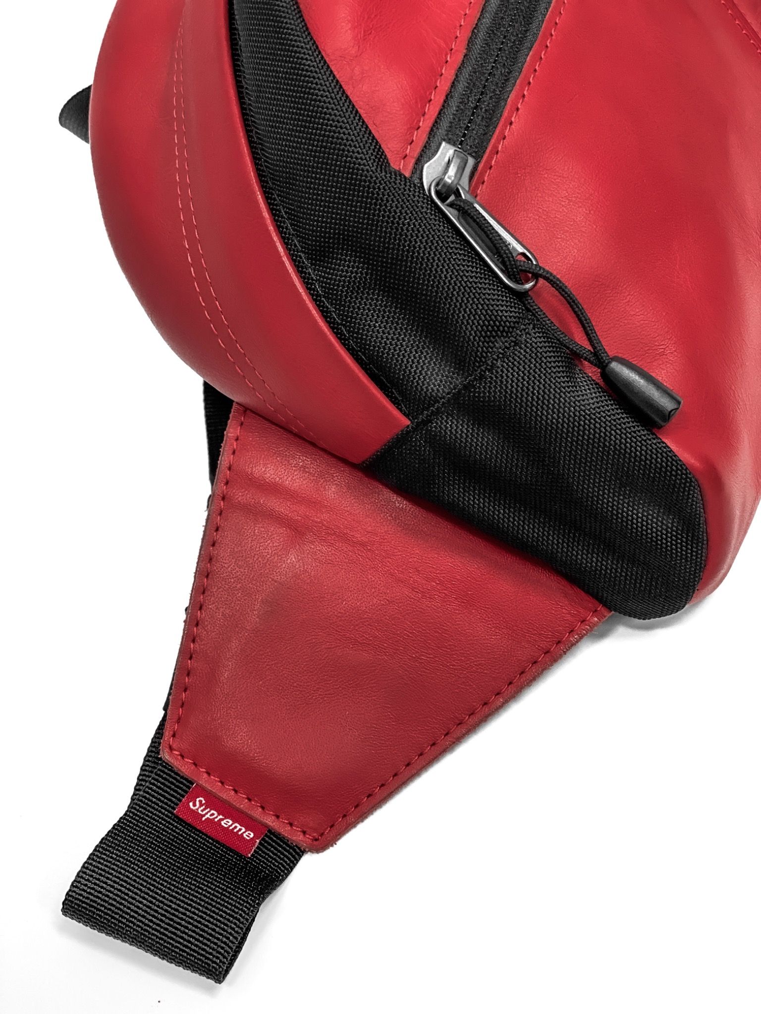  Supreme x The North Face Lumbar Pack Leather Roo || (Red) 