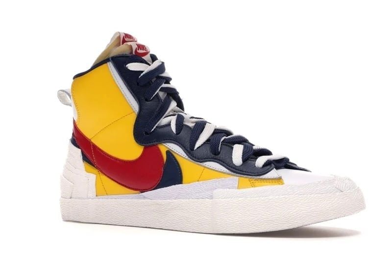 nike sacai blazer yellow