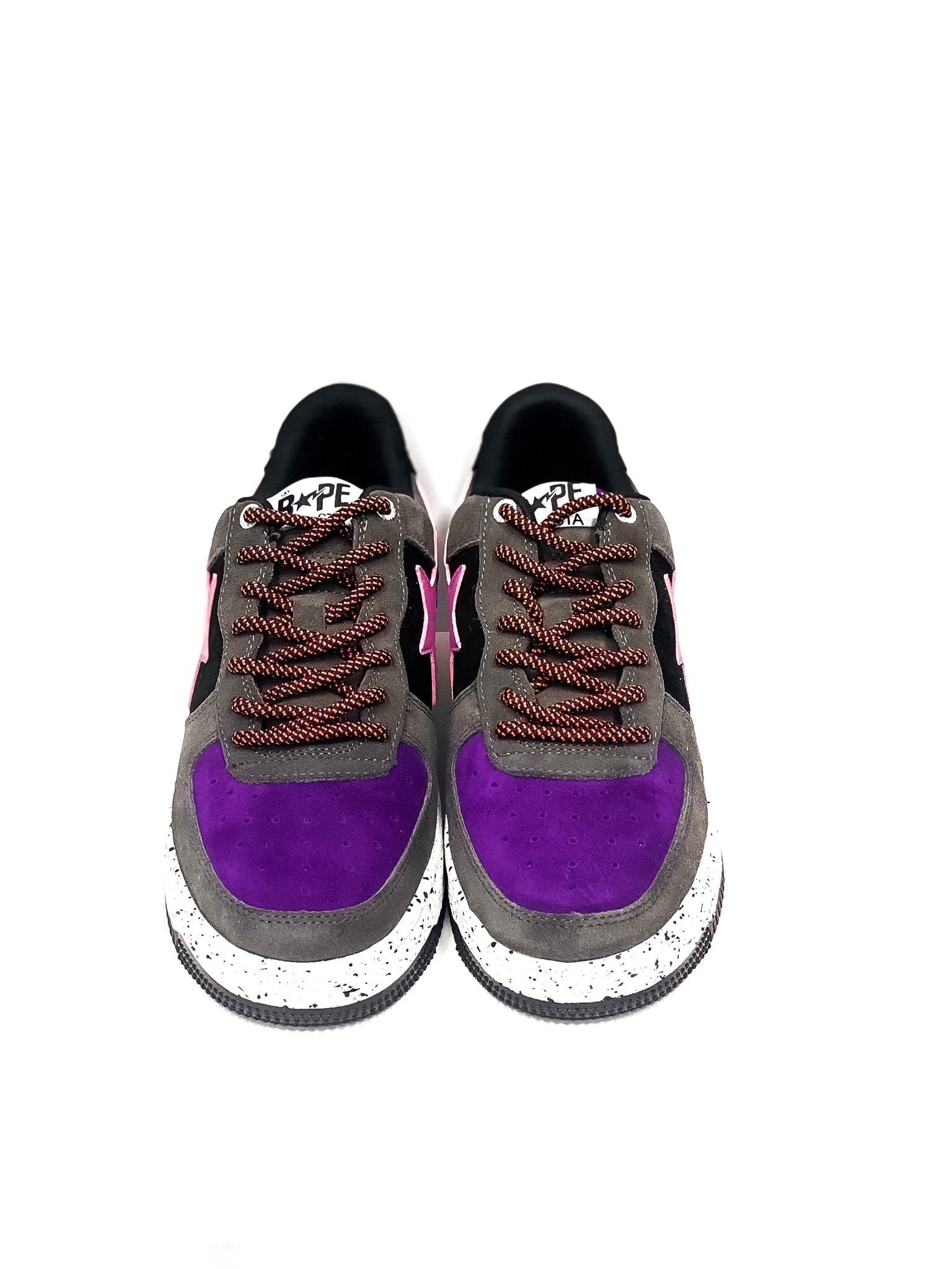  Bape Sta Black Grey Pink Suede 