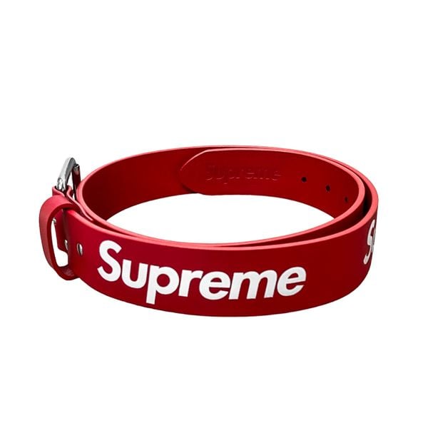  Supreme Belt Repeat Leather (Red) 