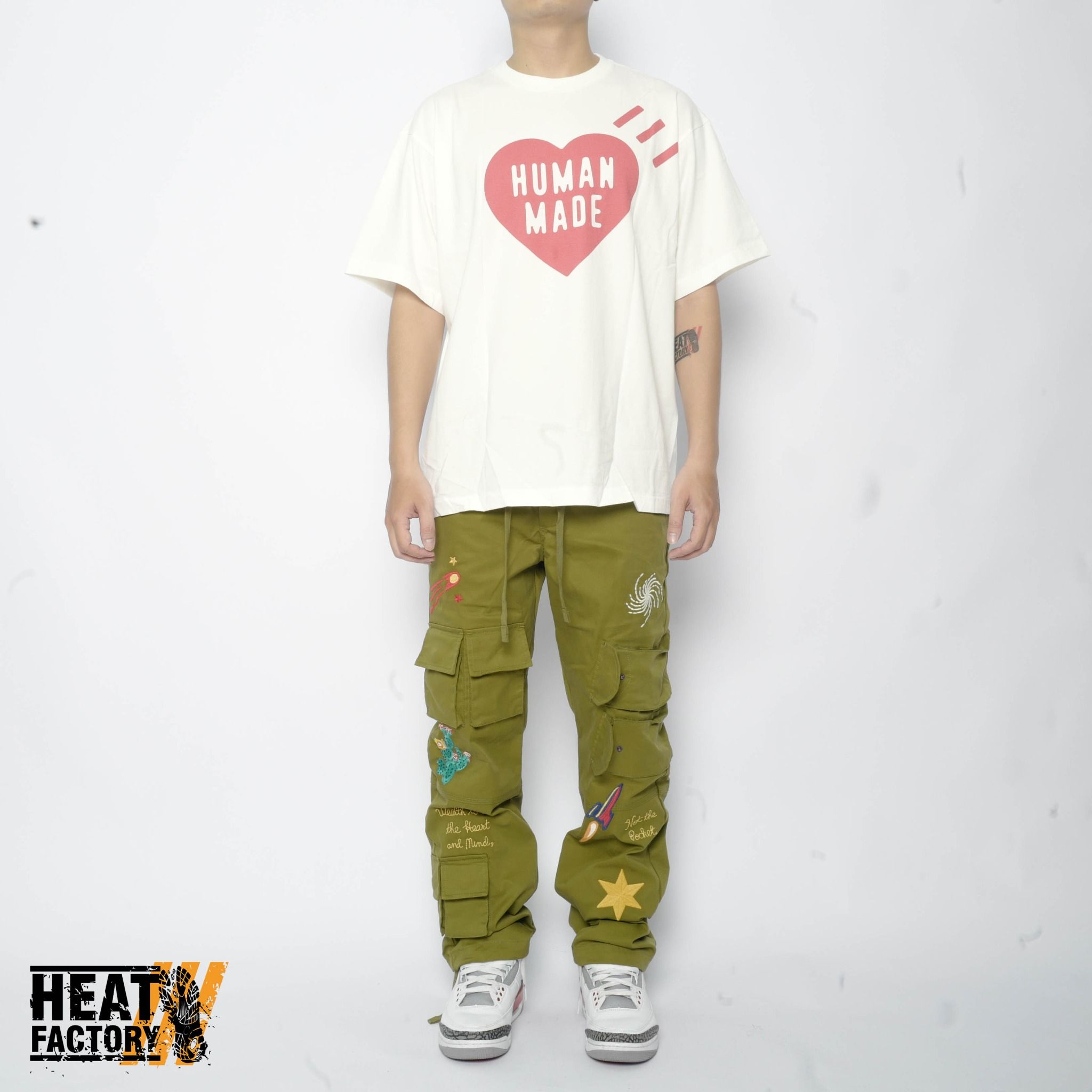  Human Made Tee Heart Logo Red 04.30.2022 (White) 