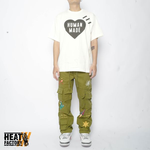  Human Made Tee Heart Logo Black 04.30.2022 (White) 