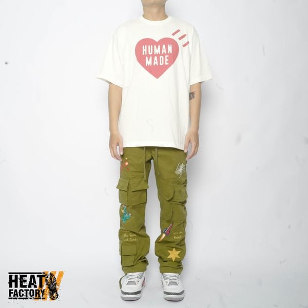  Human Made Tee Heart Logo Red 06.04.2022 (White) 