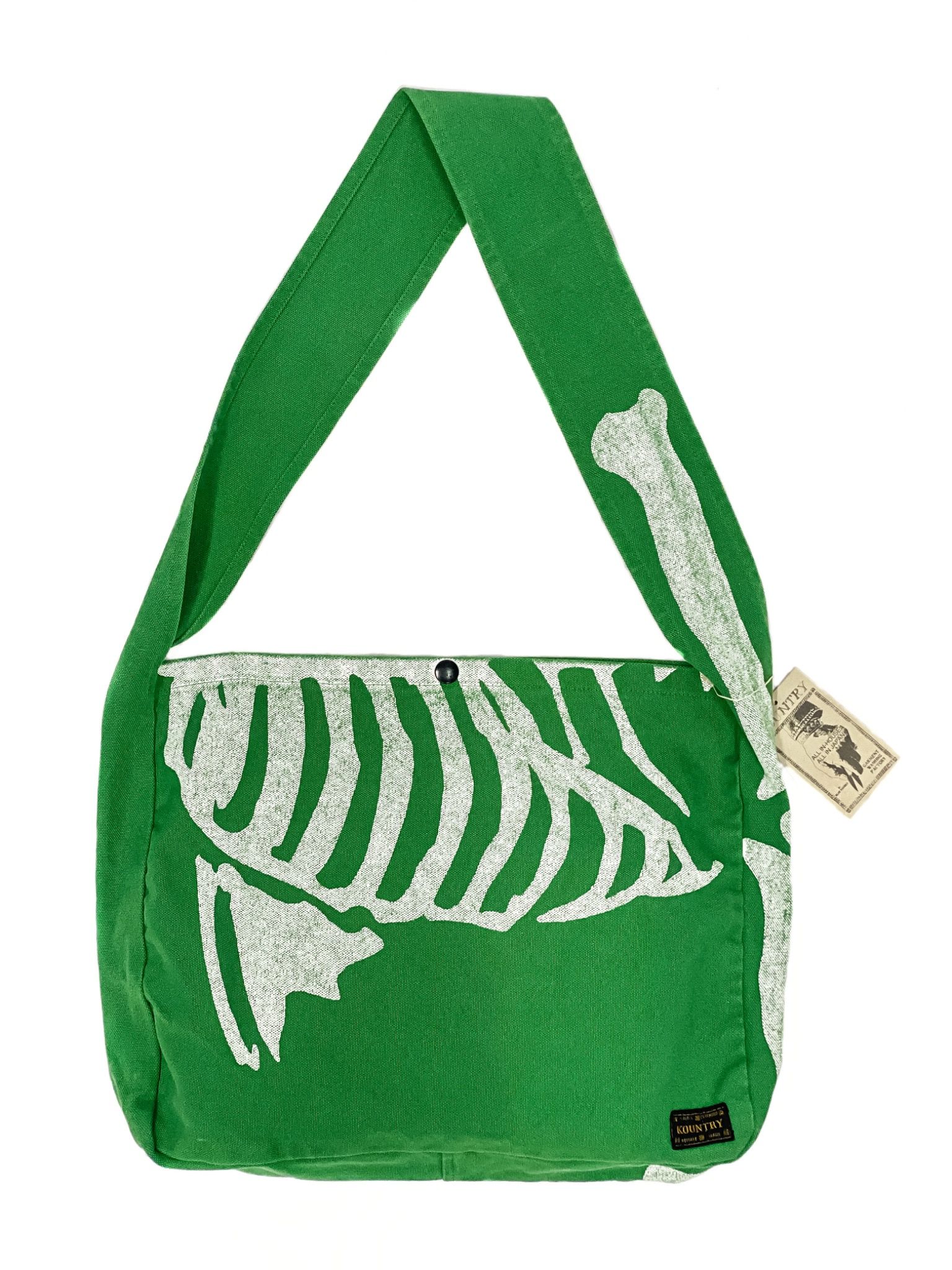  Kapital Tote Bag Skeleton Bones (Green) 