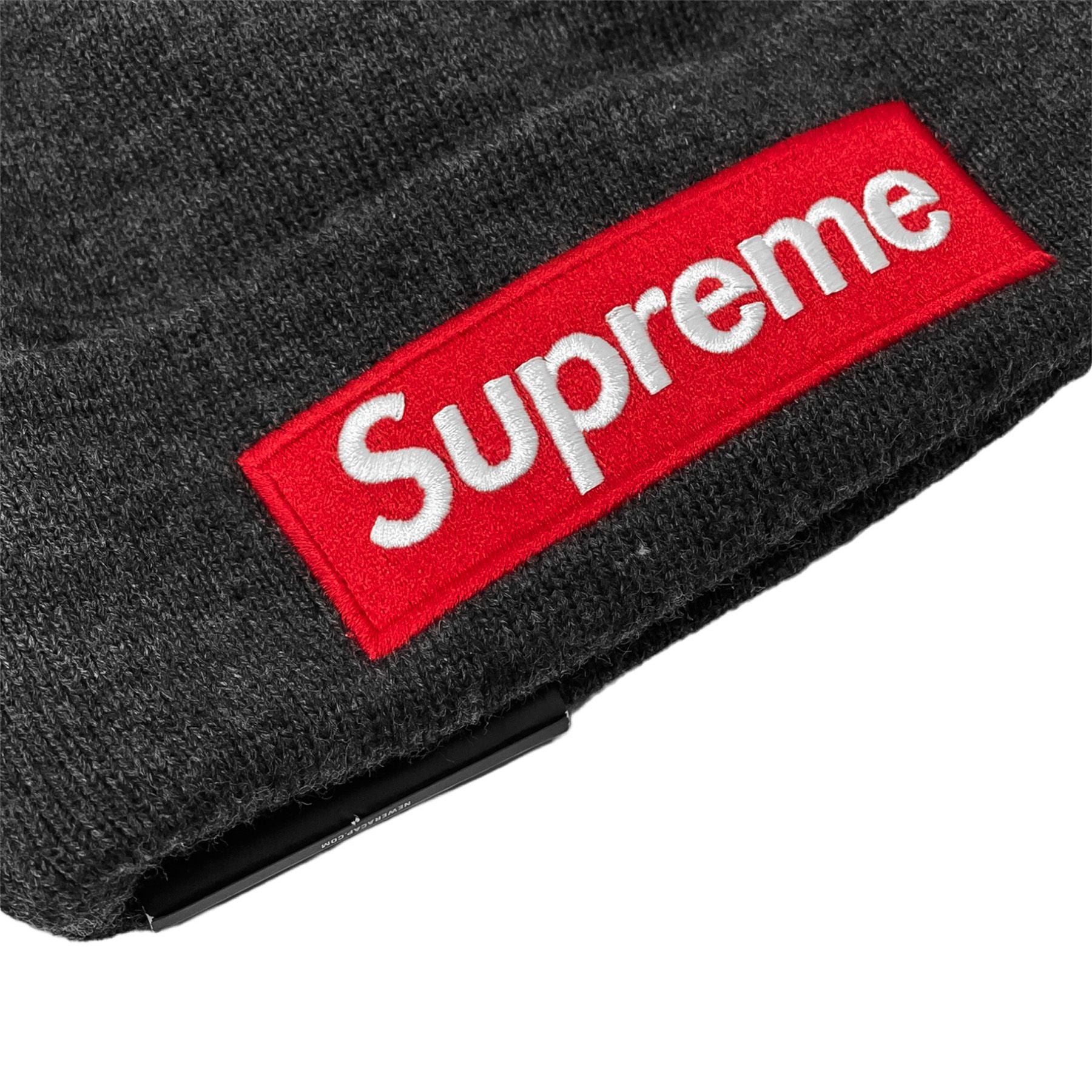  Supreme x New Era Beanie Box Logo (Dark Grey) 