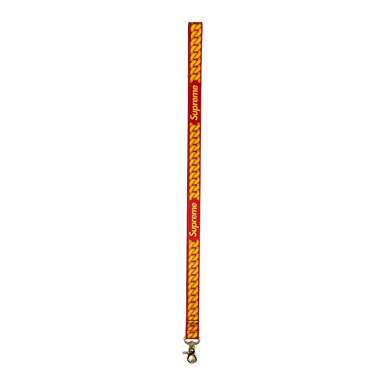  Supreme Keychain Cuban Links Lanyard (Red) 