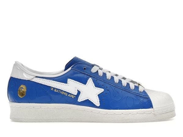  Bape x Adidas Superstar Vintage Blue White 