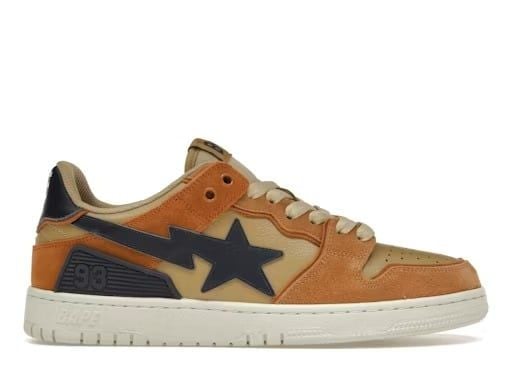  Bape Sta Sk8 Beige Navy 