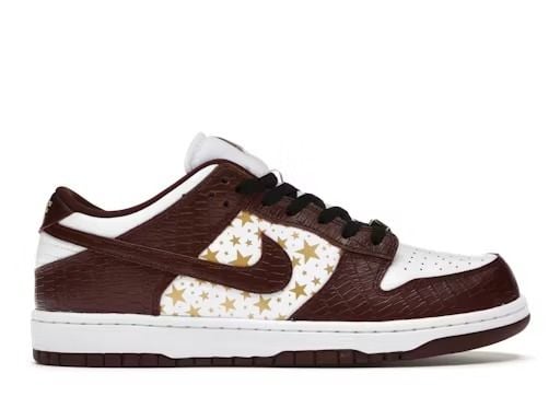  Nike SB Dunk Low x Supreme Stars Brown 