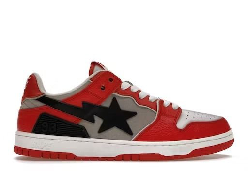  Bape Sta SK8 Red Grey 