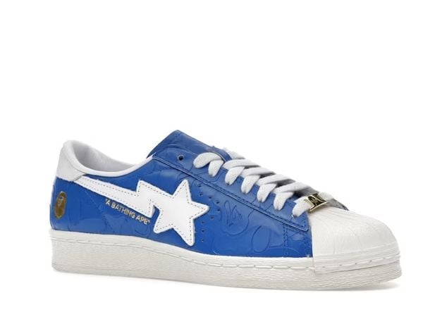  Bape x Adidas Superstar Vintage Blue White 