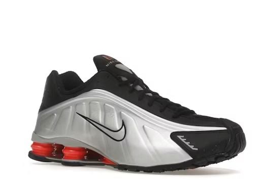  Nike Shox R4 Black Metallic Silver 