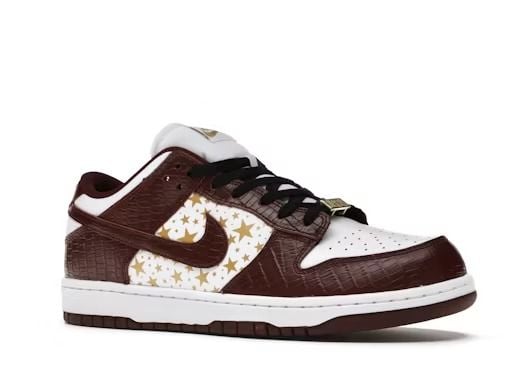  Nike SB Dunk Low x Supreme Stars Brown 