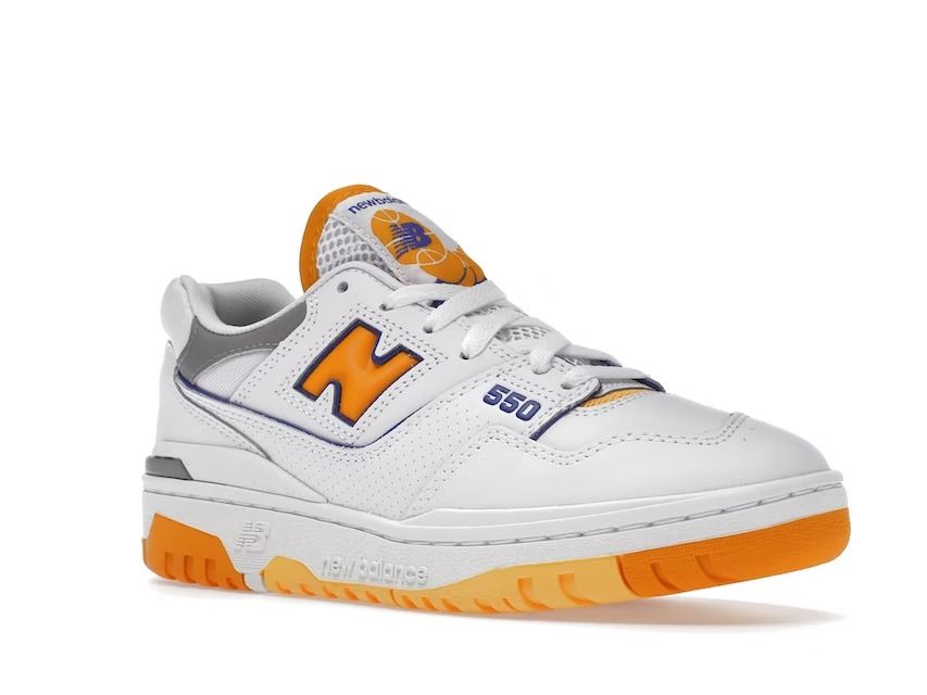 New Balance 550 White Orange Heat Factory