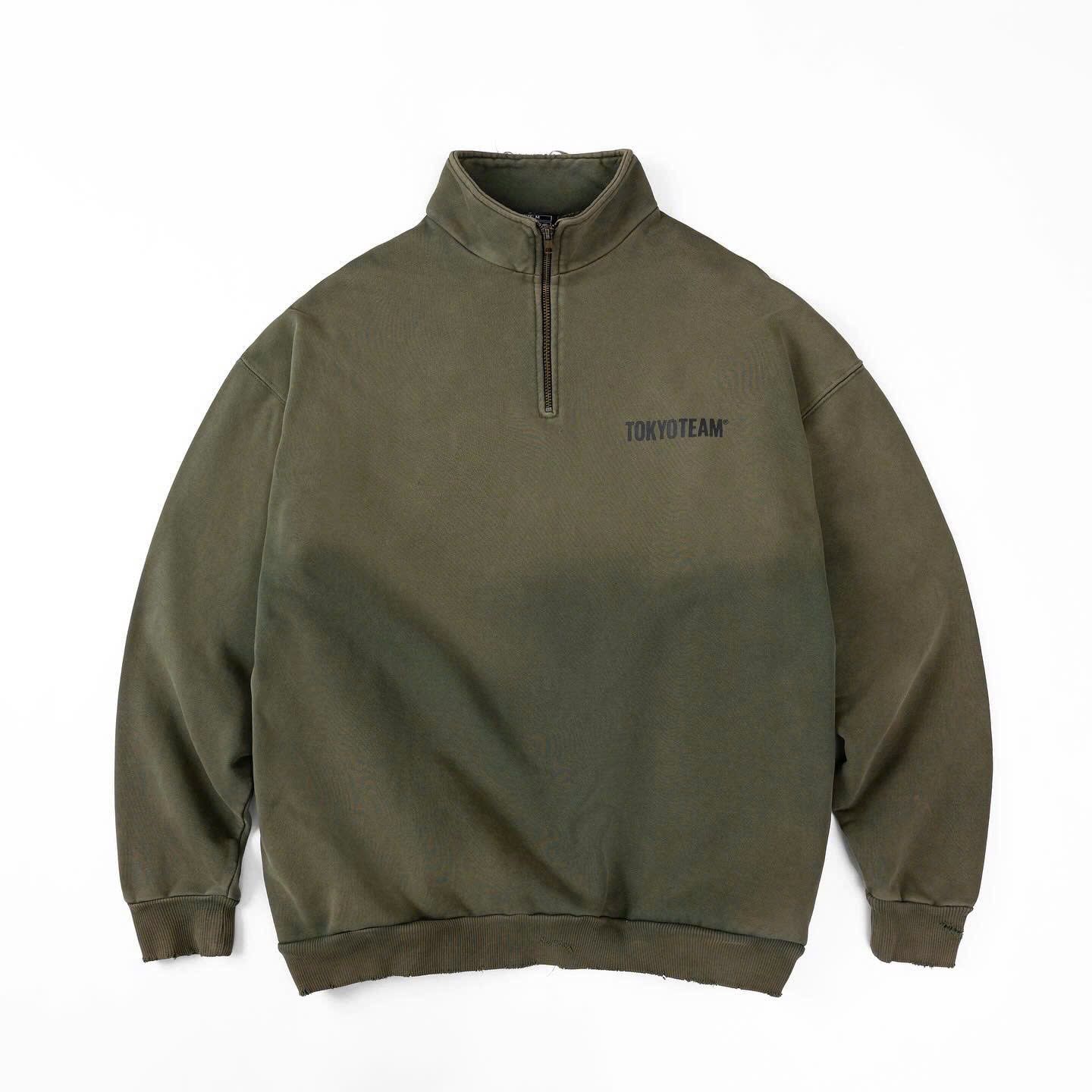  TokyoTeam Sweatshirt 1/4 Zip (Green) 