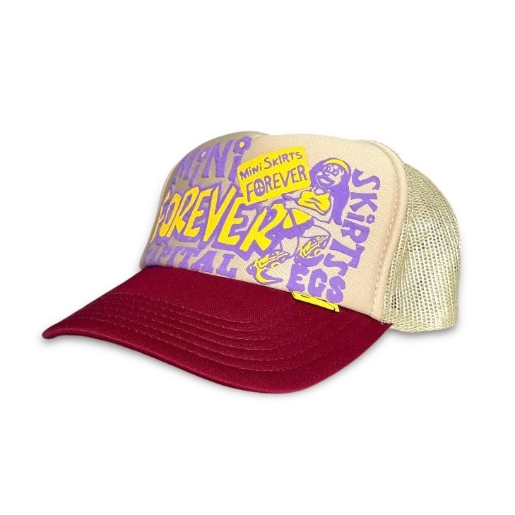 Cap Kapital Legs Mini Skirts Forever (Beige/Burgundy) – Heat