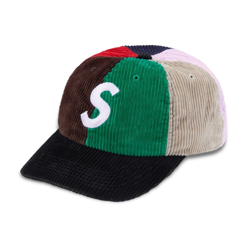  Supreme Cap Corduroy S Logo 6 Panel (Multicolor) 