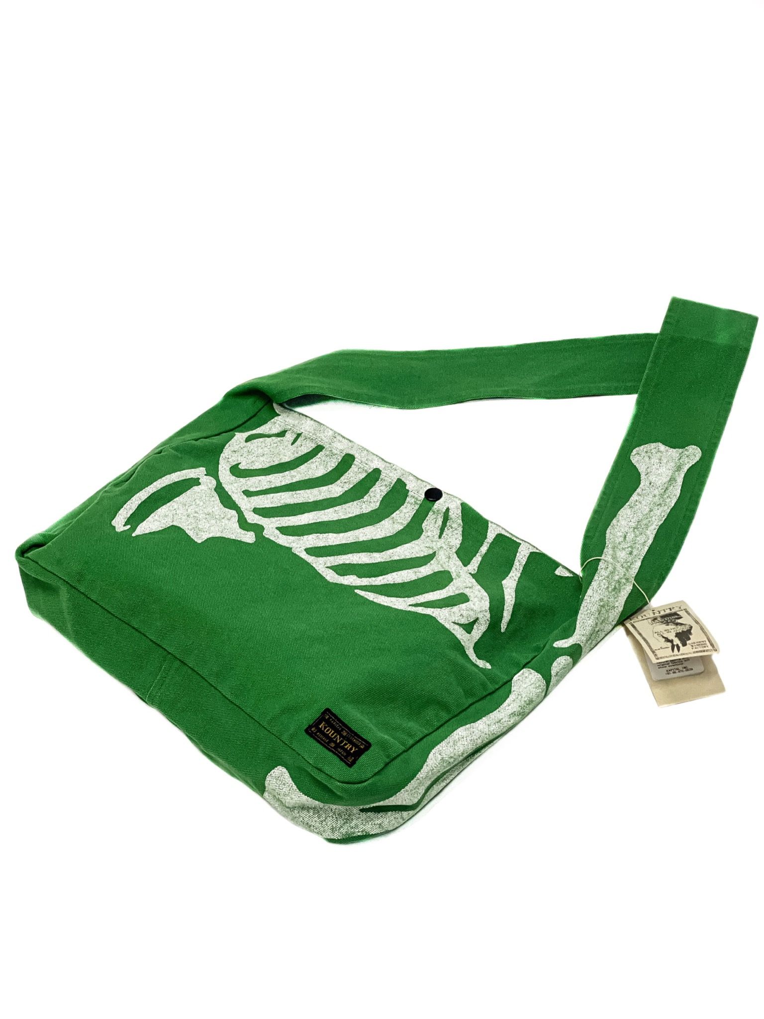  Kapital Tote Bag Skeleton Bones (Green) 